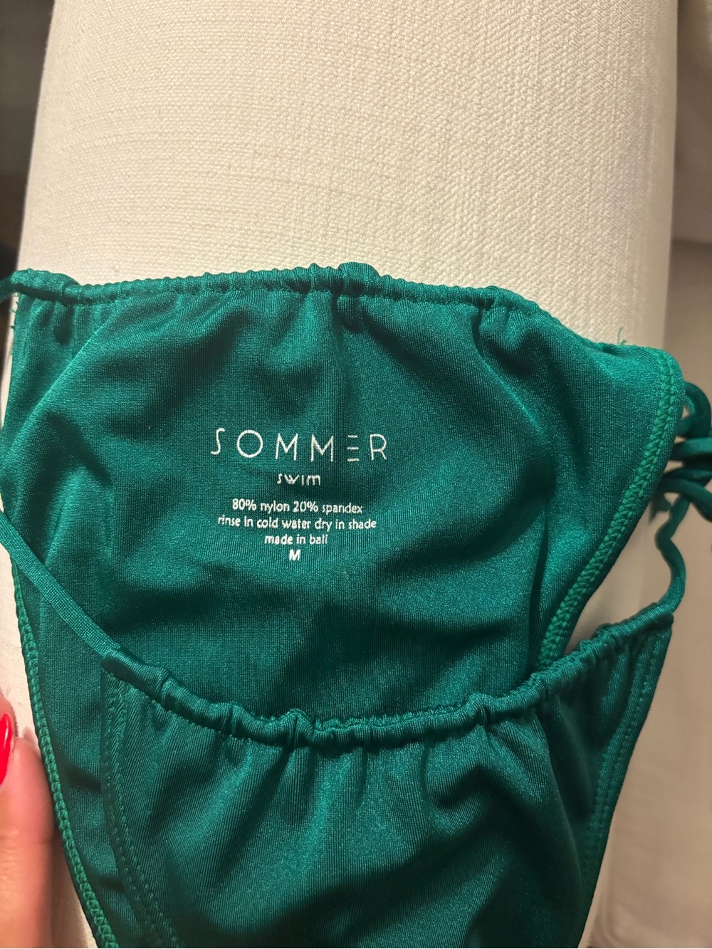 Sommer Swim Emerald Green Tie-String Bikini Set - Women Swim - Picture 3 of 5